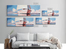 Sailboat Reflection, Nautical Wall Art, Ocean Lover Gift, Beach House Aesthetic, Framed Canvas Print, Coastal Living Room Decor