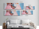 Nautical Charm, Seashell Necklace, Coastal Decor, Framed Canvas Print, Beach House Art, Minimalist Wall Art, Boho Art, Bedroom Decor