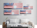Sunset Glow, Ocean Horizon, Beach Scene, Modern Coastal, Framed Canvas Print, Minimalist Wall Art, Living Room Decor, Gift Idea