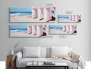 Seascape Painting, Minimalist Beach Art, Coastal Breeze Print, Nautical Theme Decor, Ocean Lover Gift, Canvas Print