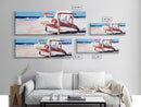 Beach Chair, Coastal Relaxation, Vacation Home Art, Canvas Print, Seaside Aesthetic, Minimalist Beach Painting, Soft Pastel Art