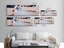 River Rocks, Water Reflection, Nature Landscape, Framed Canvas Print, Earthy Wall Art, Minimalist Zen Painting, Calming Home Decor