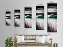 Ocean Wave, Emerald Green, Coastal Art, Framed Canvas Print, Beach House Decor, Nautical Wall Art, Surf Painting, Living Room Art