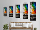 Color Explosion, Abstract Nature, Mountain Glow, Canvas Print, Vibrant Wall Art, Modern Painting, Bold Home Decor, Statement Piece