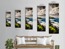 Ocean View, Coastal Home, Beach House Decor, Nautical Wall Art, Seaside Painting, Blue Landscape, Tranquil Seascape, Framed Canvas Print