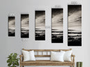 Black White, Seascape Art, Coastal Print, Framed Canvas Print, Monochrome Wall Art, Beach House Decor, Large Art, Living Room Artwork