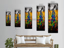 Vibrant Rabbit, Abstract Animal, Colorful Wildlife, Boho Wall Art, Canvas Print, Eclectic Decor, Living Room Art, Rustic Modern