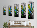 Tropical Leaves, Modern Botanical Art, Vibrant Green Decor, Canvas Print, Boho Home Decor, Nature Inspired Art, Living Room Wall Art