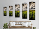 Rolling Fields, Green Landscape Painting, Farmhouse Wall Art, Nature Artwork, Rustic Home Decor, Country Living Room Art, Canvas Print