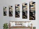Cliffside View, Coastal Landscape, Nature Wall Art, Tranquil Seascape, Framed Canvas Print, Bedroom Wall Decor, Blue and Green Artwork