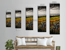 Meadow Wildflowers, Landscape Canvas Print, Fall Wall Art, Country Home Decor, Nature Art, Large Living Room Art, Rustic Wall Art