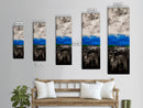 Mountain Horizon, Moody Landscape, Blue Sky Art, Framed Canvas Print, Abstract Nature, Minimalist Decor, Modern Wall Art, Office Decor