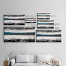 Moody Seascape, Minimalist Painting, Black and White Ocean, Framed Canvas Print, Contemporary Wall Art, Modern Coastal Home Decor