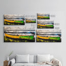 Canoe on the Shore, Rustic Nature Canvas Print, Lake House Wall Art, Autumn Painting, Outdoors Inspired Decor, Framed Canvas Print