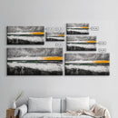 Storm Lighthouse, Ocean, Waves, Framed Canvas Print, Moody Coastal Art, Nautical Wall Decor, Minimalist Beach Art, Dramatic Seascape Art