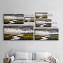 Marshland, Scenic, Natural, Canvas Print, Tranquil River Painting, Serene Landscape Wall Art, Nature Home Decor, Country House Artwork