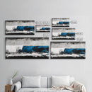 Ocean Wave, Blue, Modern, Canvas Print, Abstract Coastal Wall Art, Surfing Theme Artwork, Contemporary Beach Decor, Large Wall Art