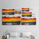 Fiery Sunset, Dramatic Sky, Abstract Landscape, Canvas Print, Modern Art, Bold Wall Decor, Warm Colors, Living Room Accent