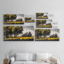 Rustic Barn, Country Wall Art, Western Farmhouse Decor, Black and White Art, Nature Landscape, Living Room Wall Art, Framed Canvas Print