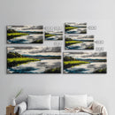 Serene River, Nature Landscape, Green Fields, Peaceful Wall Art, Modern Rustic Decor, Living Room Art, Scenic View, Canvas Print