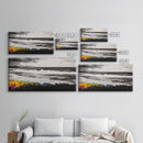 Moody Seascape, Coastal Waves, Black and White Art, Canvas Print, Beach House Decor, Modern Minimalist Wall Art, Office Wall Decor