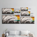 Abstract Waves, Modern Wall Art, Contemporary Painting, Minimalist Art, Framed Canvas Print, Living Room Decor, Unique Artwork