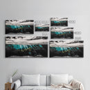 Underwater View, Ocean Depths, Abstract Seascape, Coastal Home Decor, Blue Water Art, Framed Canvas Print, Living Room Wall Art, Unique Art