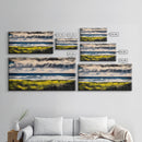 Rain Over Ocean, Blue Seascape, Beach House Decor, Coastal Art, Atmospheric Painting, Nature Inspired, Office Wall Art, Framed Canvas Print