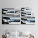 Ocean Waves, Coastal Scene, Monochrome Seascape, Framed Canvas Print, Beach House Decor, Minimalist Ocean Art, Modern Wall Art
