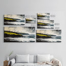 Ocean Cliffs, Misty Coastline, Stormy Sea, Canvas Print, Moody Seascape Art, Living Room Decor, Minimalist Wall Art, Nature Painting