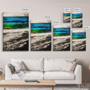 Blue Horizon, Abstract Seascape, Coastal Vibes, Nautical Decor, Framed Canvas Print, Living Room Art, Ocean Lovers Gift, Modern Wall Art