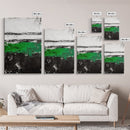 Green Horizon, Abstract Landscape, Contemporary Painting, Bold Nature Art, Modern Home Wall Decor, Unique Artwork, Canvas Print