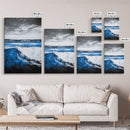 Ocean Wave, Beach Wall Art, Coastal Decor, Nautical Art, Large Wall Art, Blue Abstract, Modern Art, Living Room Decor, Framed Canvas Print