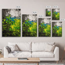Vibrant Foliage, Green Leaves, Nature Painting, Abstract Landscape, Framed Canvas Print, Botanical Art, Boho Decor, Bedroom Wall Art