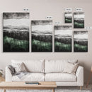 Misty Mountains, Moody Wall Art, Rustic Home Decor, Cabin Wall Art, Neutral Aesthetic, Black and White, Framed Canvas Print