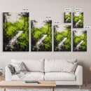 Greenery Path, Enchanted Forest, Nature Trail, Framed Canvas Print, Boho Wall Art, Botanical Home Decor, Living Room Artwork, Cozy Aesthetic