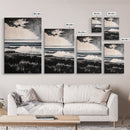 Black and White Ocean, Stormy Seascape, Dramatic Waves, Moody Wall Art, Coastal Home Decor, Canvas Print, Modern Beach House Art