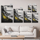 Rocky Coast, Pine Trees, Ocean View, Coastal Landscape, Canvas Print, Cabin Wall Decor, Rustic Home Art, Nature Inspired Painting