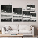 Dark Sky, Ocean Storm, Dramatic Seascape, Canvas Print, Moody Wall Art, Modern Coastal Decor, Nautical Painting, Living Room Art