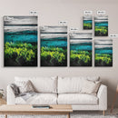 Ocean Landscape Art, Coastal Wall Print, Beach House Decor, Nature Inspired Art, Living Room Art, Minimalist Seascape, Framed Canvas Print