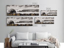 Surreal Ocean Art, Black and White Wave Print, Modern Seascape Painting, Coastal Wall Decor, Abstract Beach Canvas Print, Framed Canvas Print