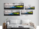 Abstract Beach, Coastal Canvas Print, Ocean Wall Art, Minimalist Seascape, Blue Art, Modern Decor, Living Room Art, Nautical Print