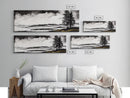 Coastal Landscape Art, Black and White Wall Print, Minimalist Seascape Decor, Modern Beach House Artwork, Canvas Print