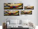 Hammock by the Beach, Tropical Sunset Painting, Relaxing Seaside Artwork, Vibrant Summer Wall Decor, Coastal Retreat, Canvas Print