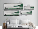 Foggy Mountains, Misty Forest Scene, Serene Nature Art, Minimalist Wall Decor, Framed Canvas Print, Bedroom Wall Art, Green Tones, Tranquil Vibes