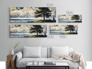 Scenic Tree, Nature Landscape Painting, Coastal Art Print, Living Room Wall Art, Tranquil Home Decor, Framed Canvas Print, Gift Idea