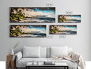Surfer, Tropical Beach, Ocean, Sunset, Framed Canvas Print, Large Wall Art, Coastal Decor, Beach House, Modern Art, Living Room Wall Art