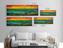 Vibrant, Ocean Sunset, Abstract, Beach, Canvas Print, Colorful Wall Art, Living Room Decor, Coastal Landscape, Modern Art, Large Wall Art