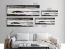 Ocean Wave, Moody Seascape, Black and White Art, Framed Canvas Print, Stormy Water, Coastal Home Decor, Nautical Wall Art, Large Statement Piece
