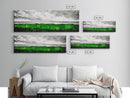 Green Ocean, Coastal Storm, Vibrant Seascape, Framed Canvas Print, Beach Art, Abstract Ocean Painting, Minimalist Wall Decor, Living Room Art